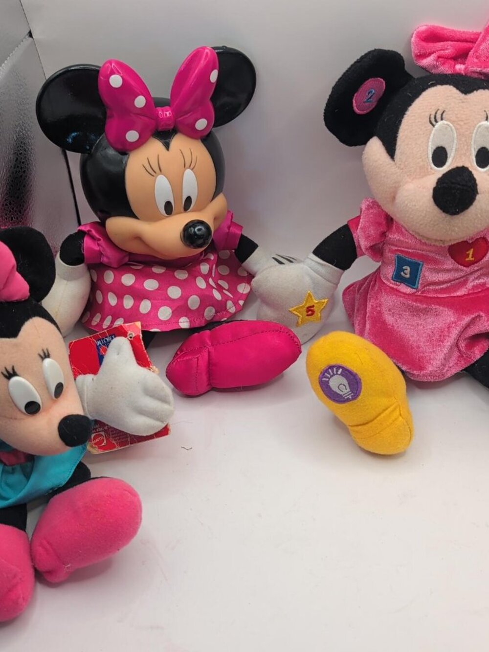 Vintage Disney Minnie Mouse Lot of 3 Plush Soft Toys Mattel
